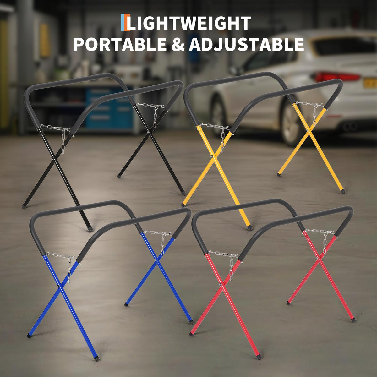 Heavy Duty Folding Work Stand 500 lbs Capacity Yellow L363