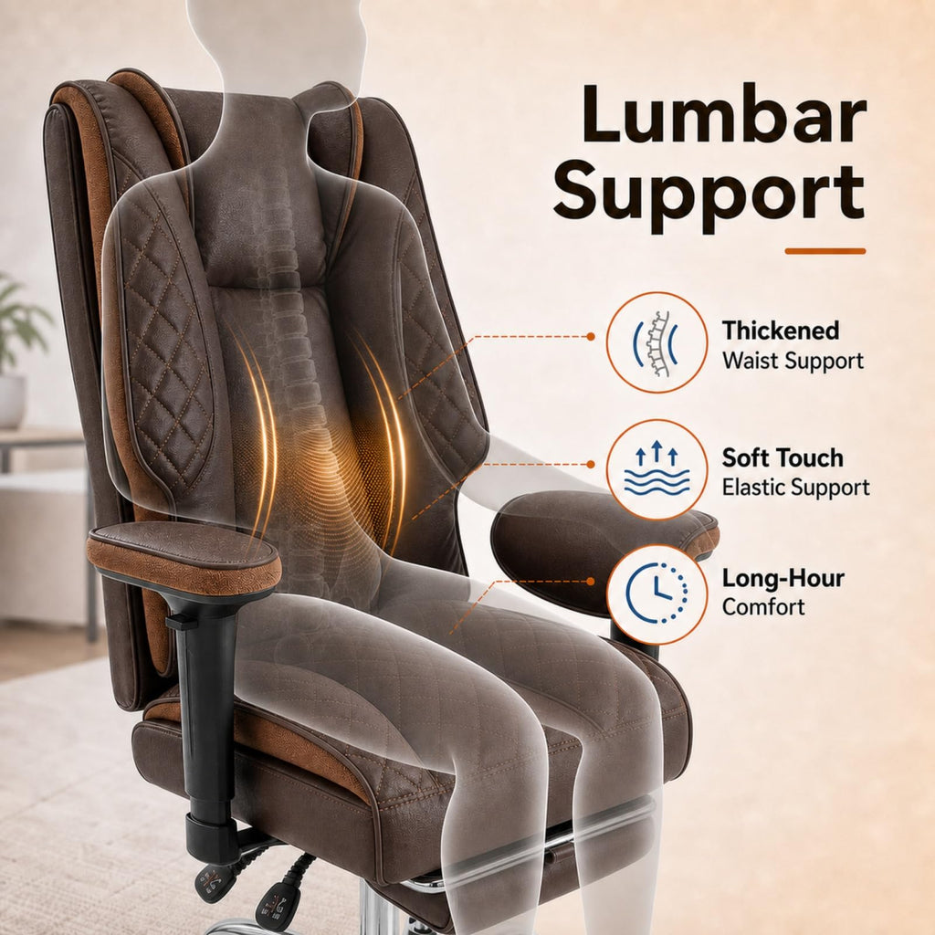 Big and Tall High Back Executive Office Chair with Foot Rest I794867