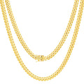 10k Yellow Gold Cuban Link Chain Necklace W581