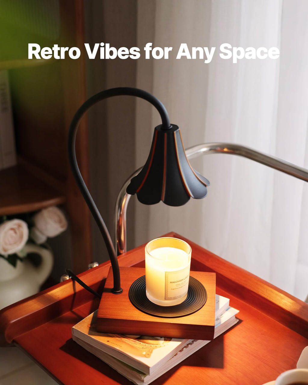 Black Candle Warmer Lamp with Timer & Stepless Dimmable R673884