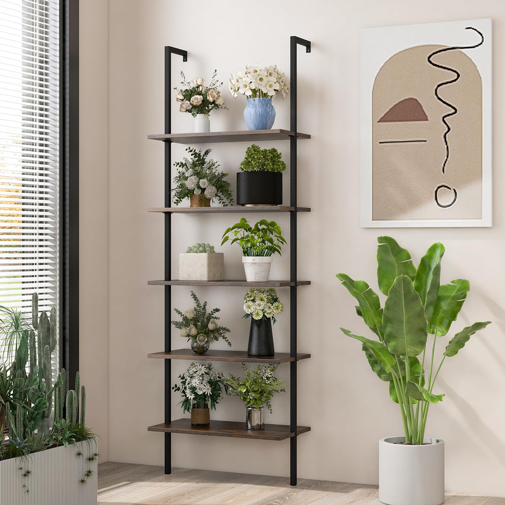 5-Tier Wall Mounted Bookshelf I8045