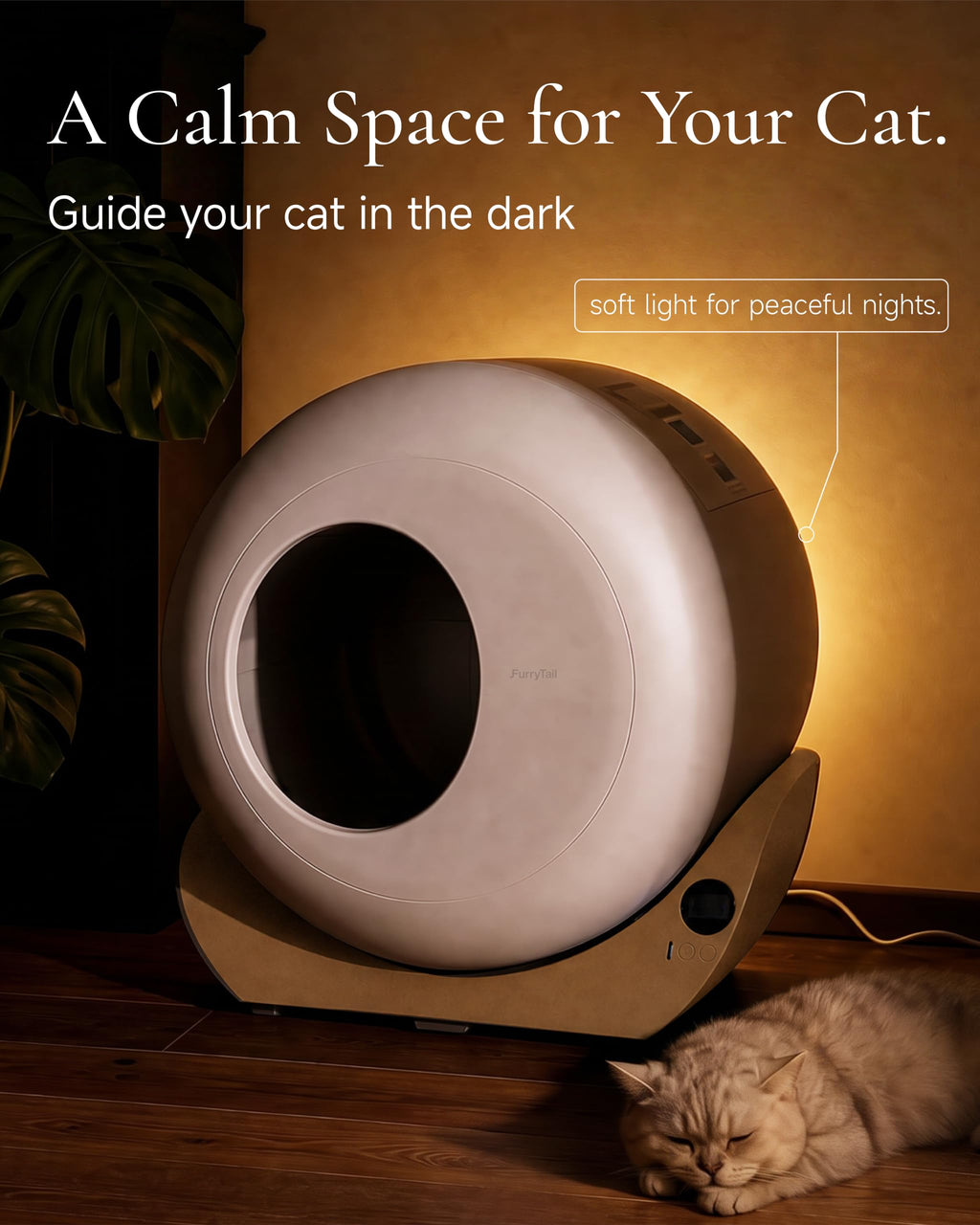 Automatic Self Cleaning Litter Box with Night Light E530957