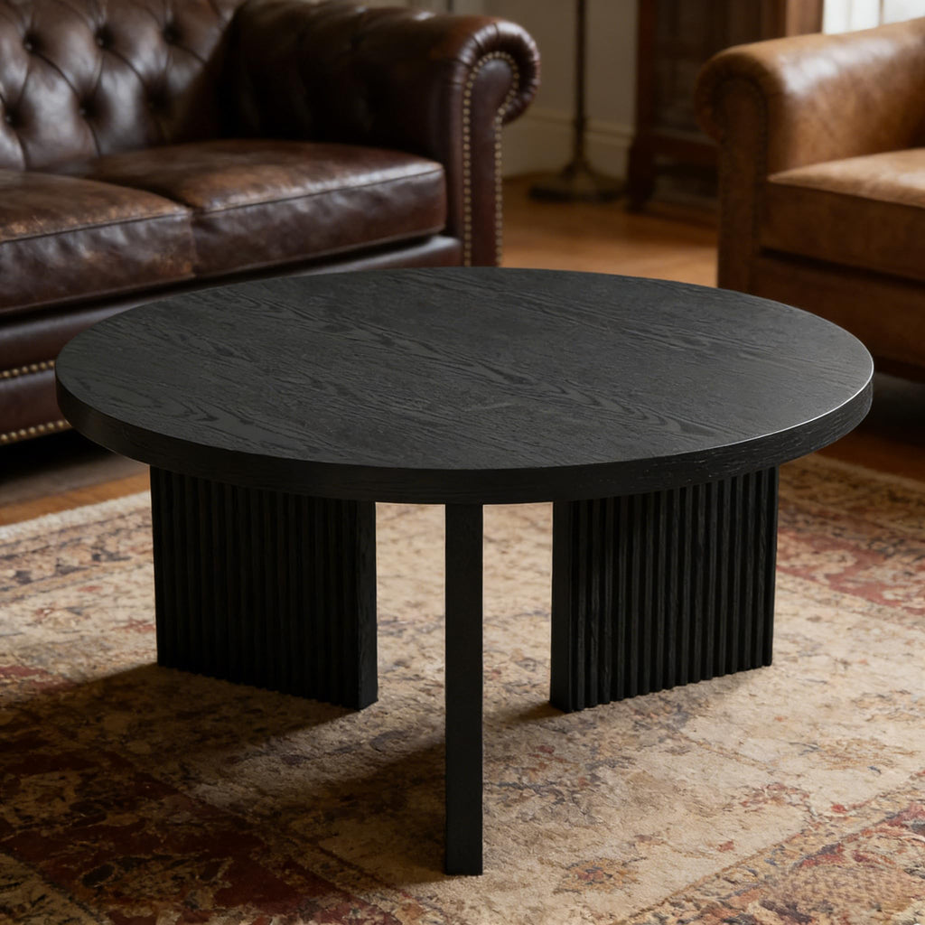 35" Wooden Round Coffee Table Z712