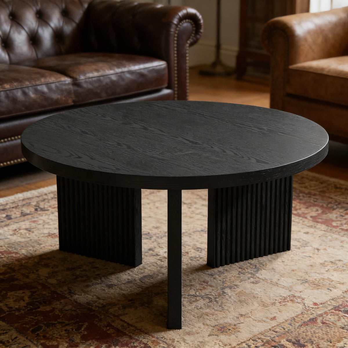 35" Wooden Round Coffee Table Z712