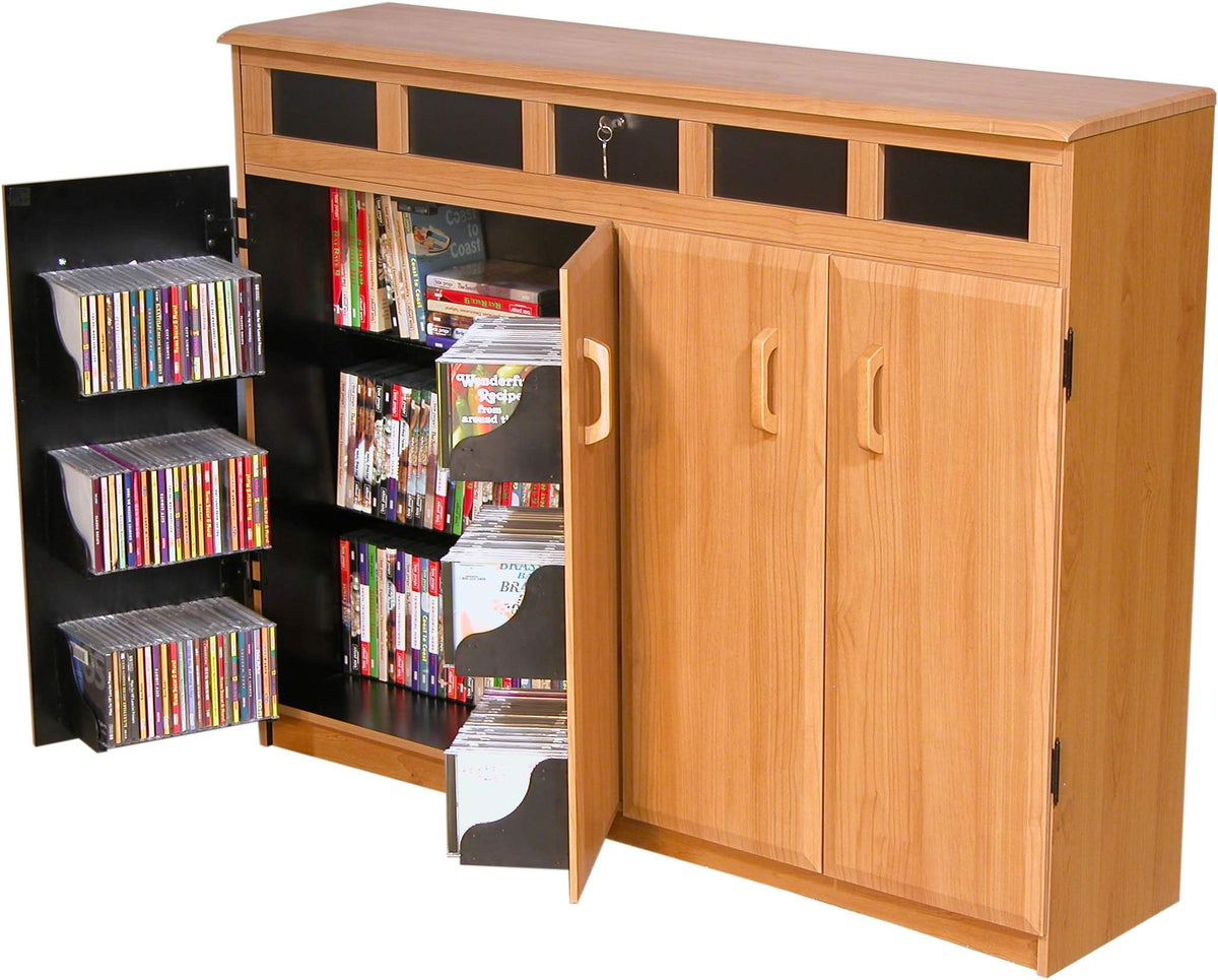 Oak Top Load Media Cabinet P1229