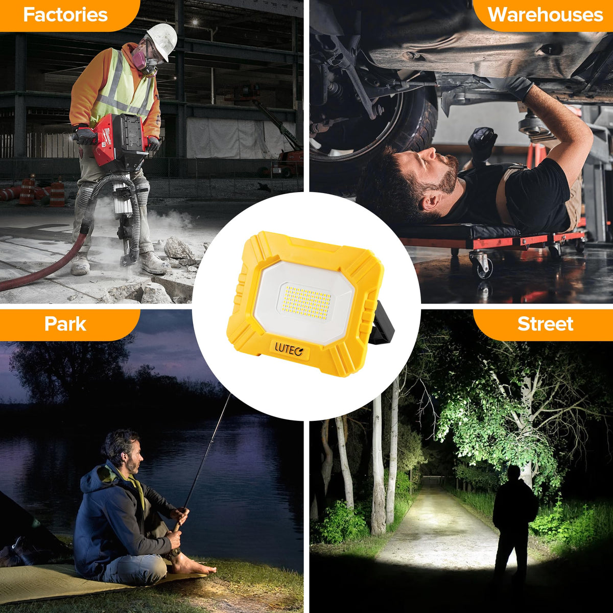 3500LM Rechargeable Magnetic LED Work Light with Stand E304027