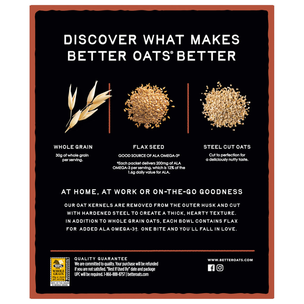 Steel Cut Maple & Brown Sugar Oatmeal 15.1 oz 6 Pack R712