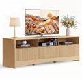 Oak Fluted TV Stand for 65 inch TV with Drawers X9194