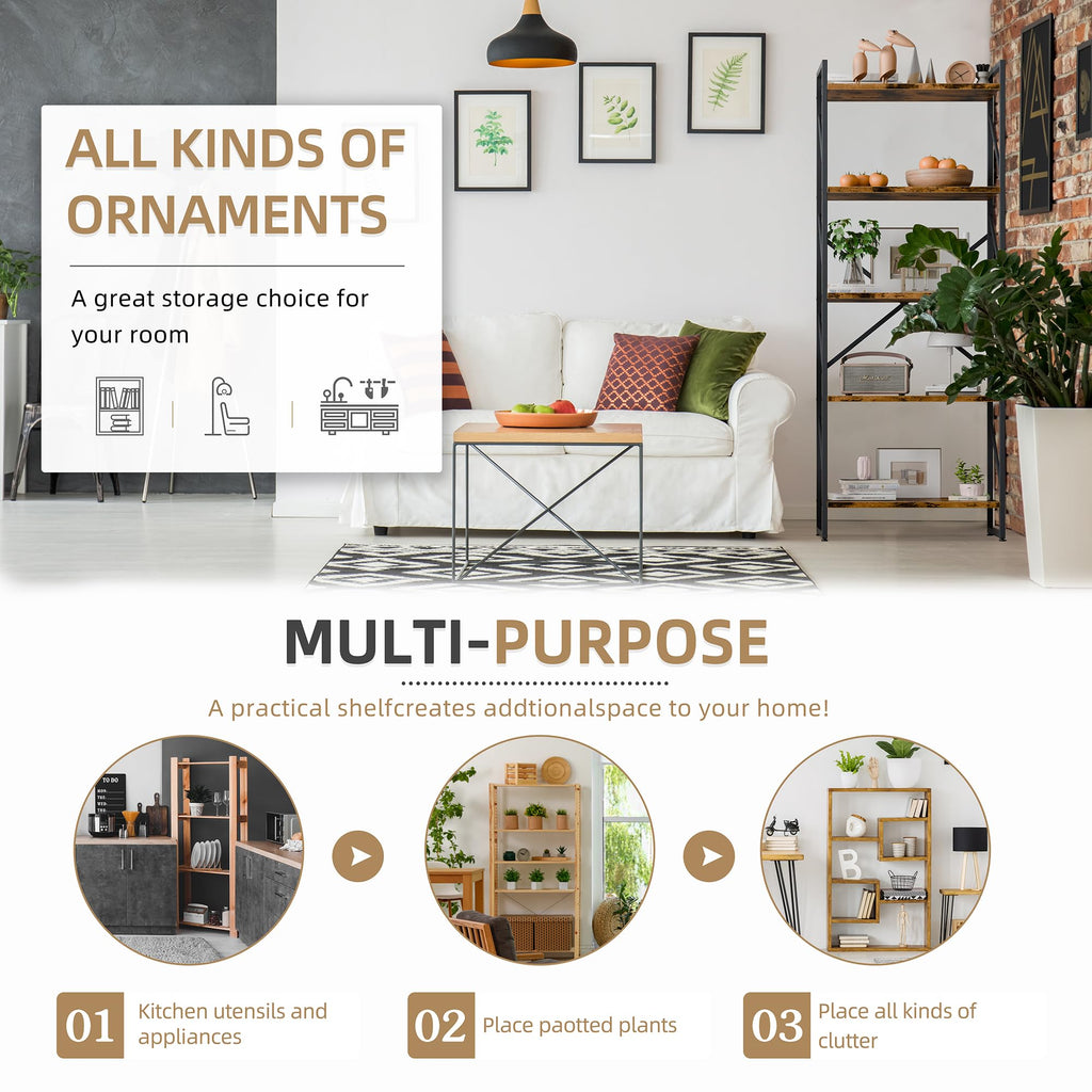 5 Tier Metal Bookshelf P542135