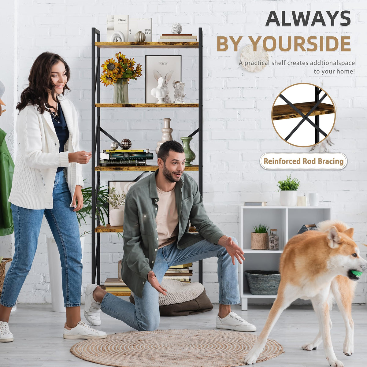 5 Tier Metal Bookshelf P542135