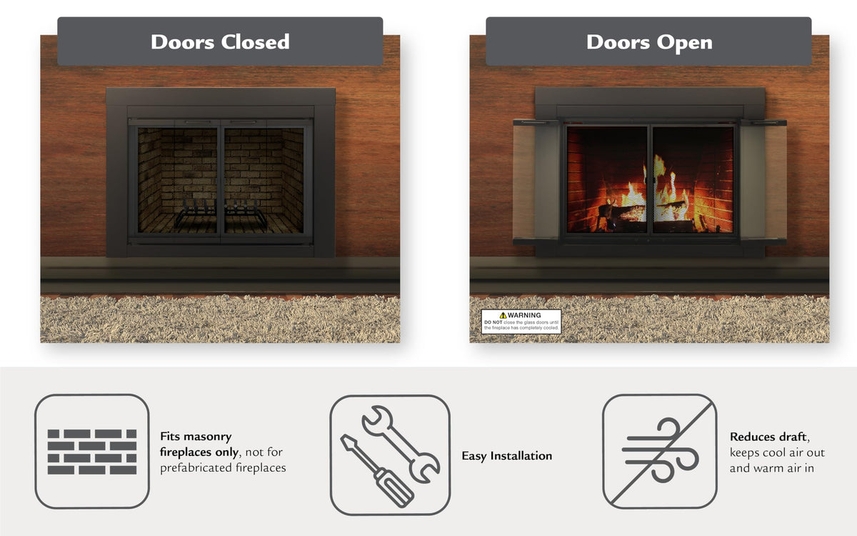 Black Medium Fireplace Screen D604642