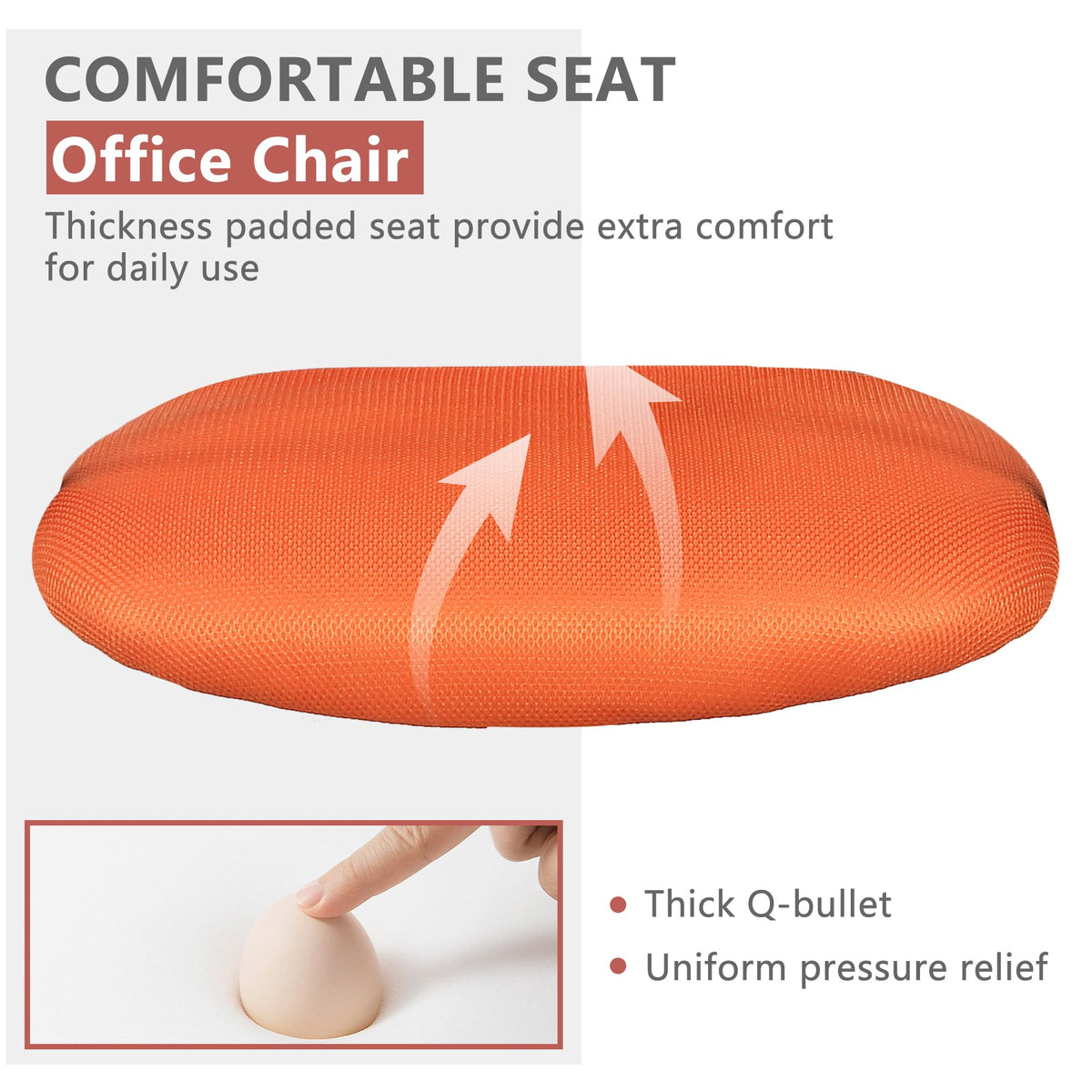 Orange Ergonomic Mesh Gaming Chair Q178410