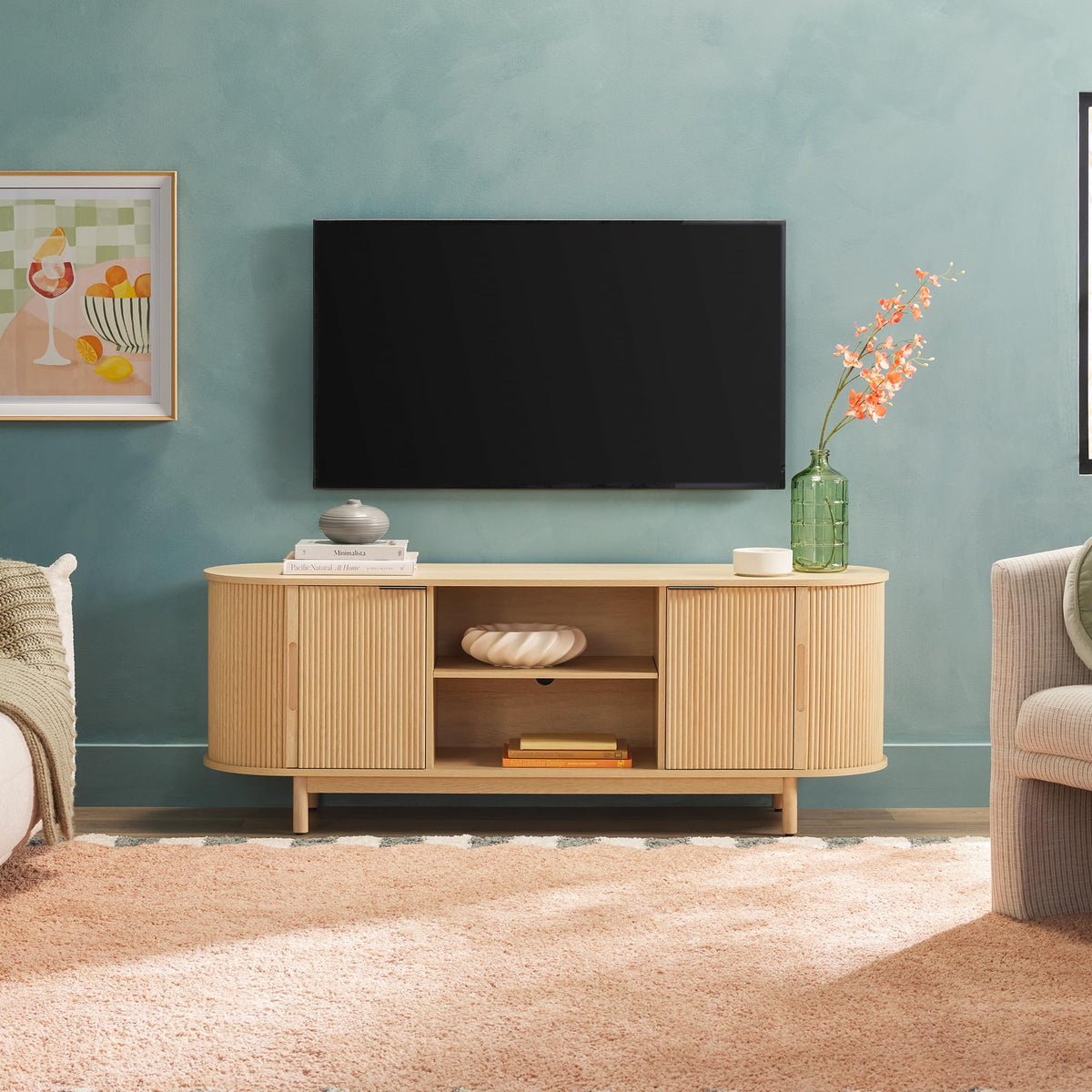 Coastal Oak 60 Inch TV Stand P1766