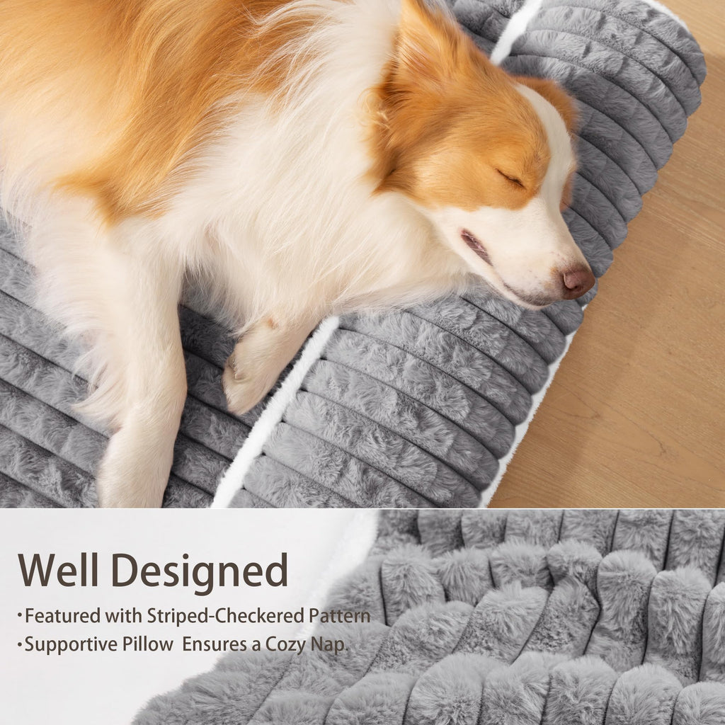 Large Dog Bed 36''X24'' Grey K9301