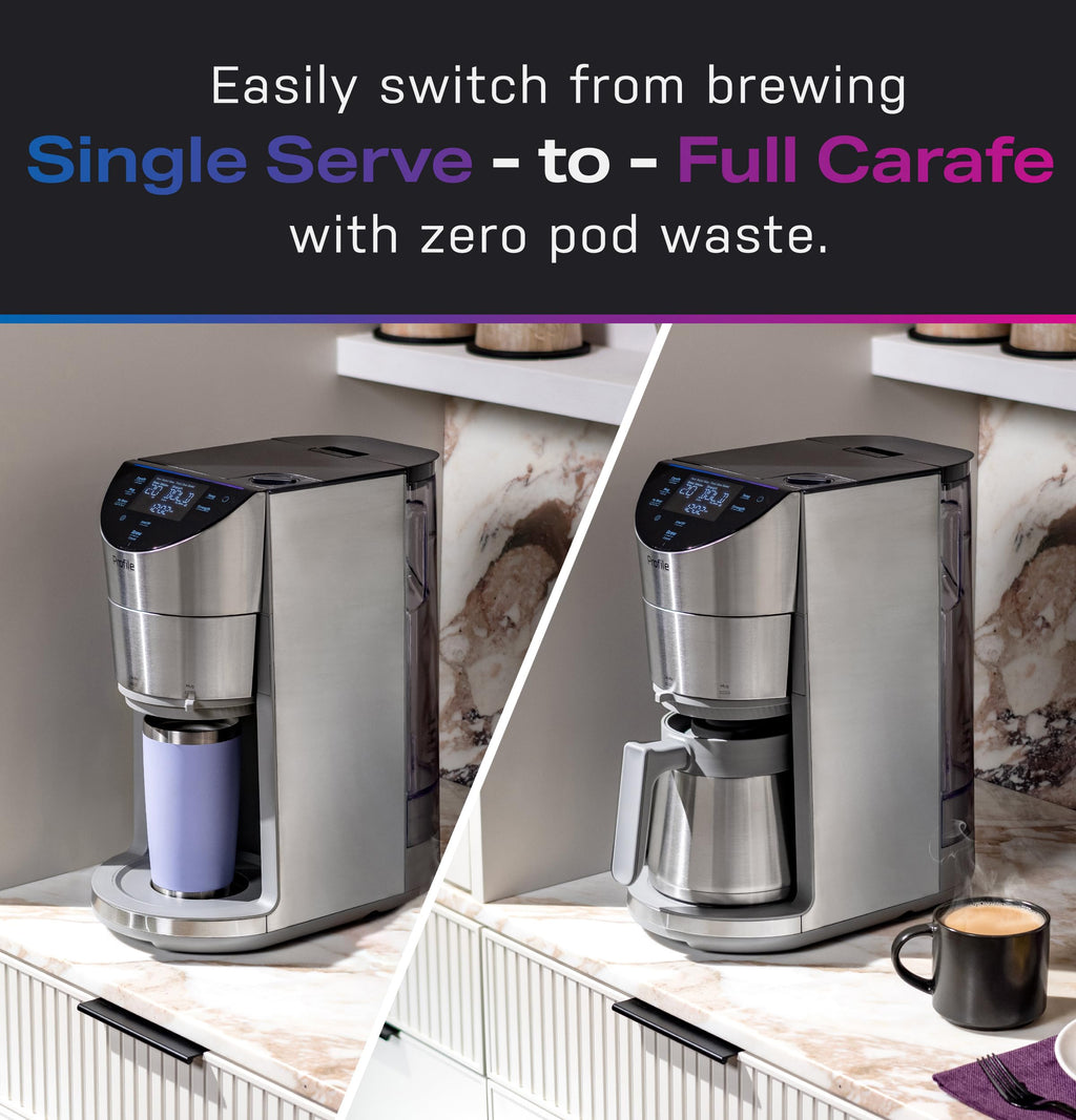 Smart Grind & Brew Coffee Maker with 90oz Water Reservoir, 10 Cup Thermal Carafe, Stainless Steel O800389