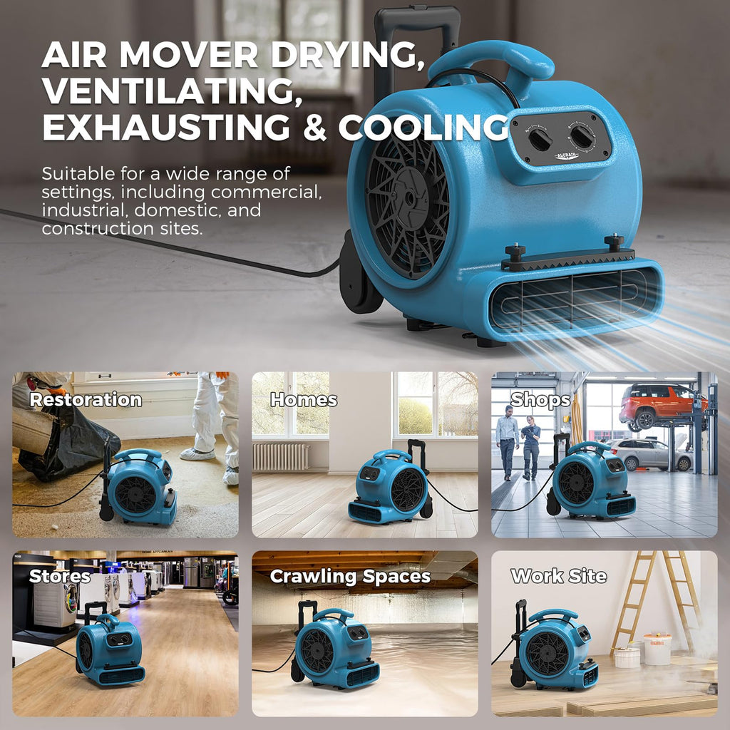 3 Speed Air Mover Carpet Drying Fan E243