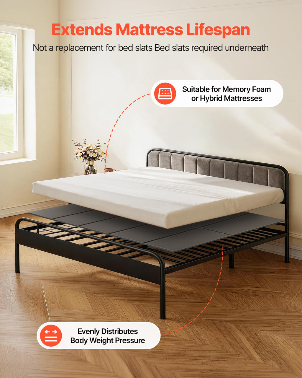 Cal King Size Foldable Bed Board L323193