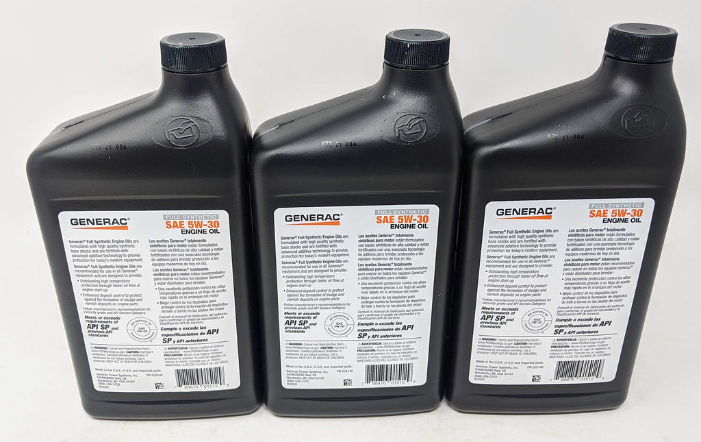 Full Synthetic 5W-30 Motor Oil Quart Bottle Pack of 3 W5556