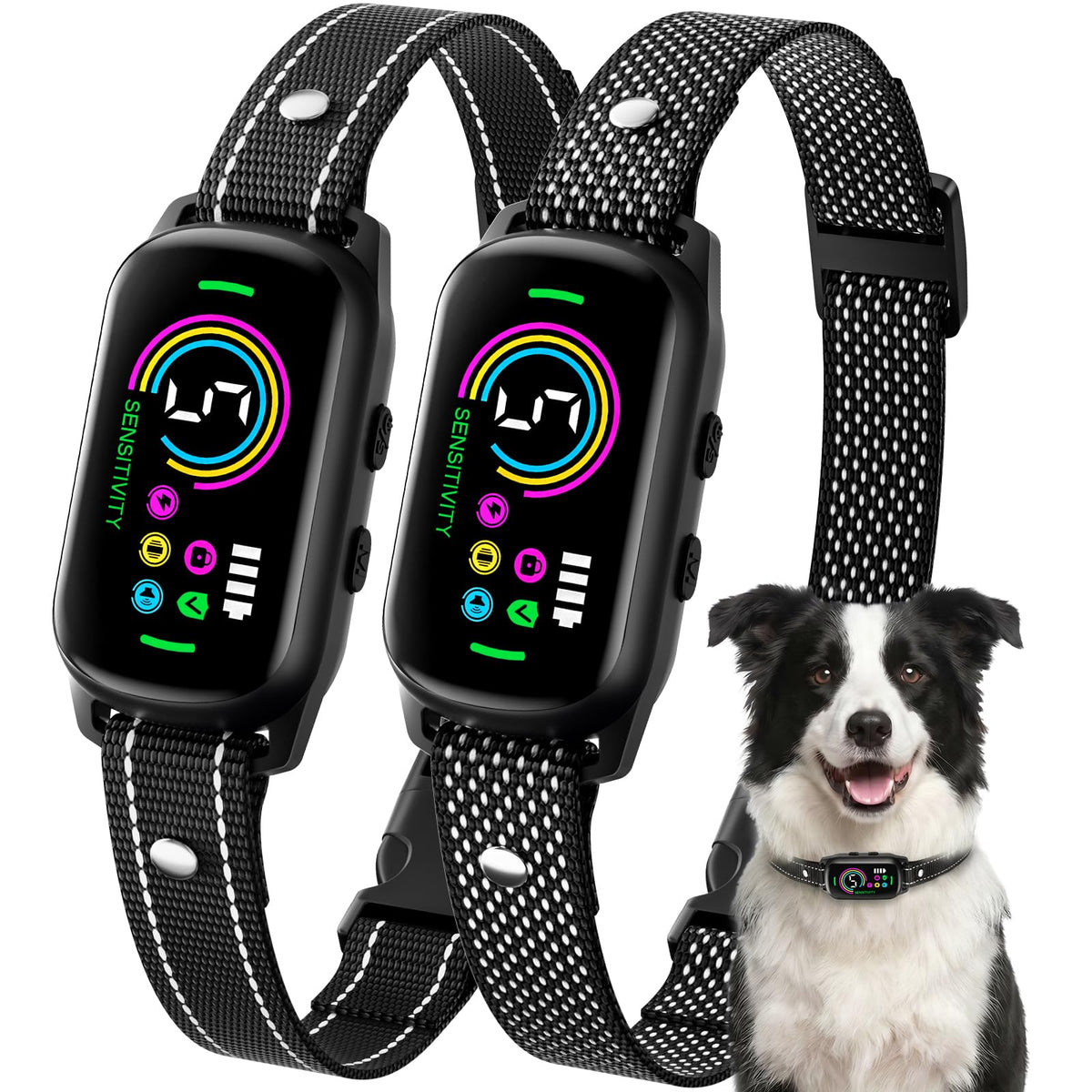 2 Pack Bark Collar with 5 Modes N57342