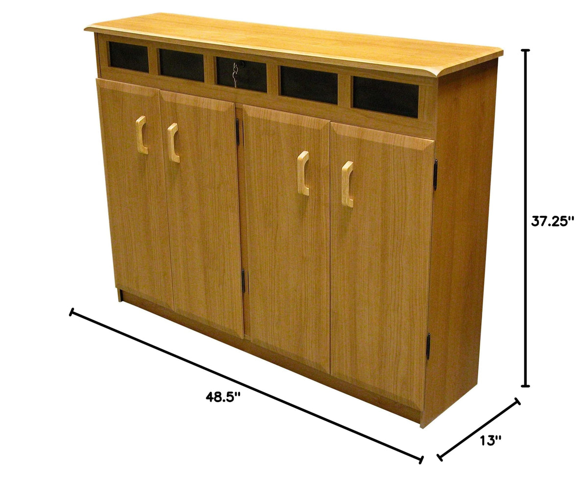 Oak Top Load Media Cabinet P1229