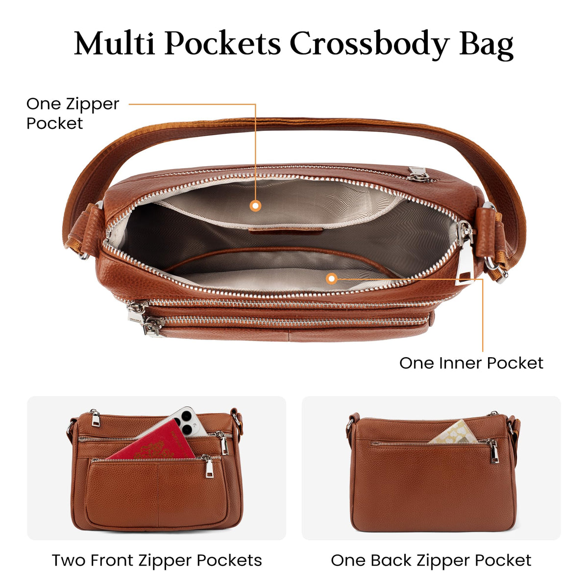 Genuine Leather Crossbody Bags B456295