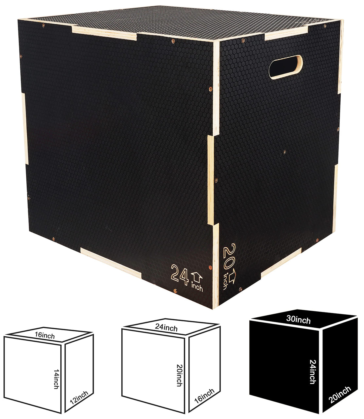 3 in 1 Non-Slip Wooden Plyo Box L13592