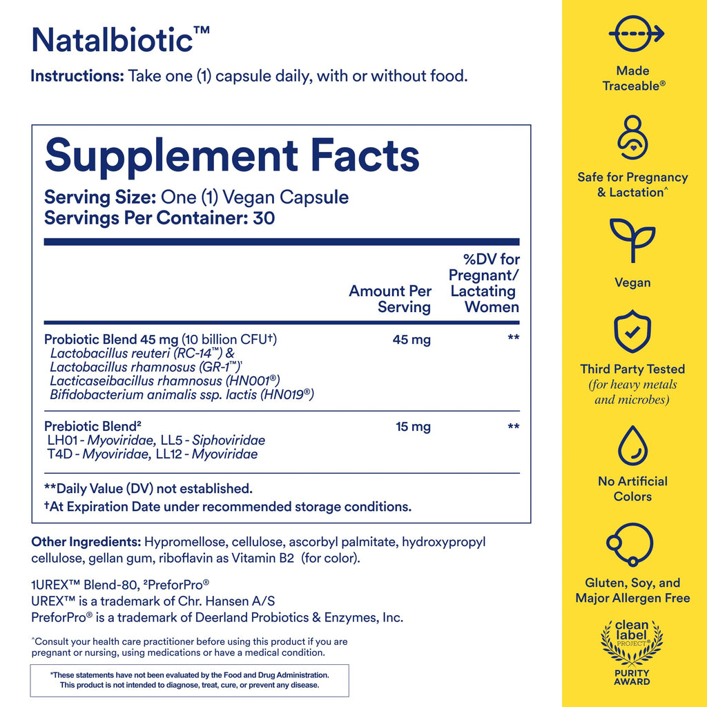 Prenatal Probiotic 30 Capsules G12182