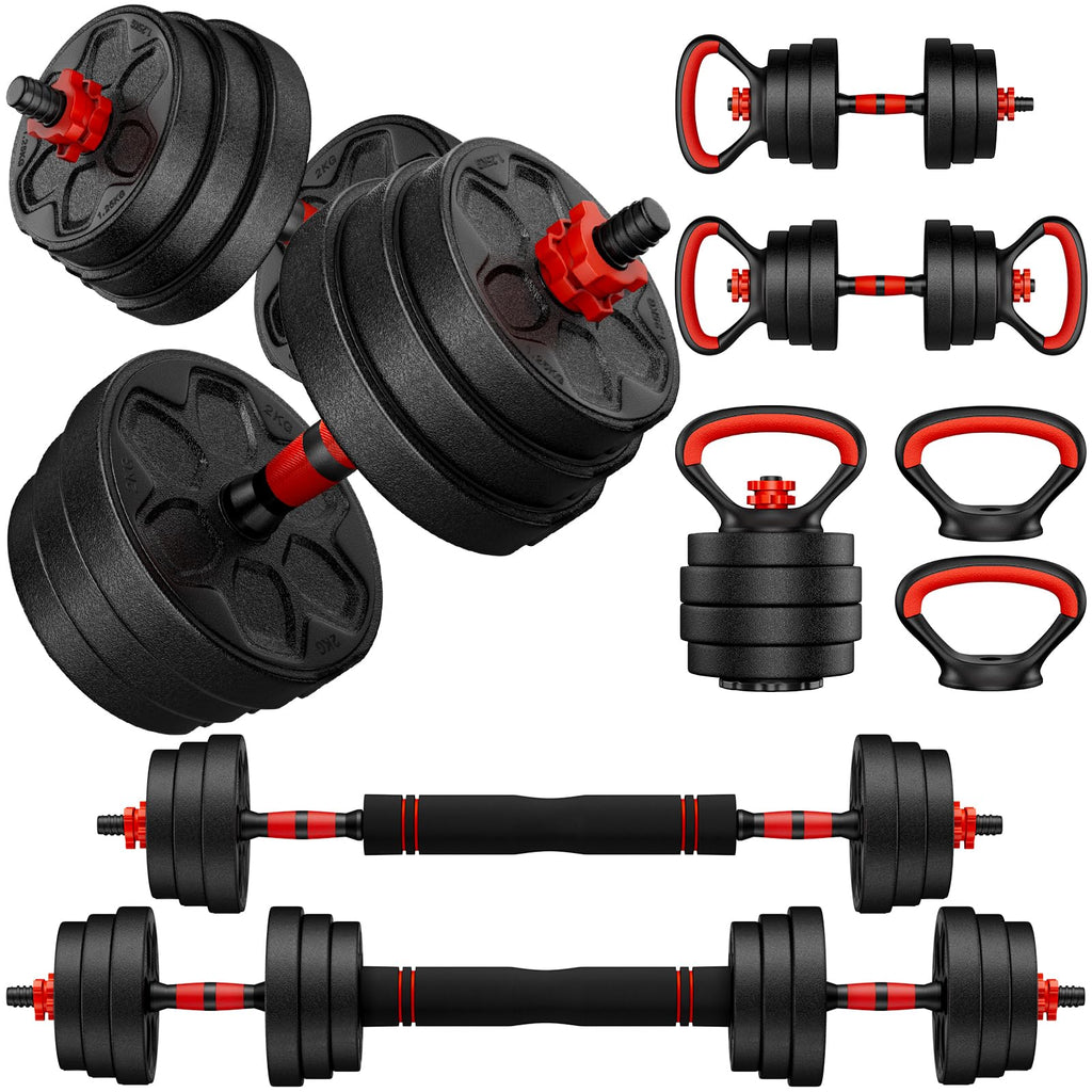 Adjustable 5-in-1 Dumbbell Set with Connector D218