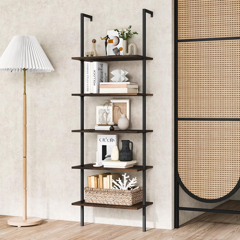 5-Tier Wall Mounted Bookshelf I8045