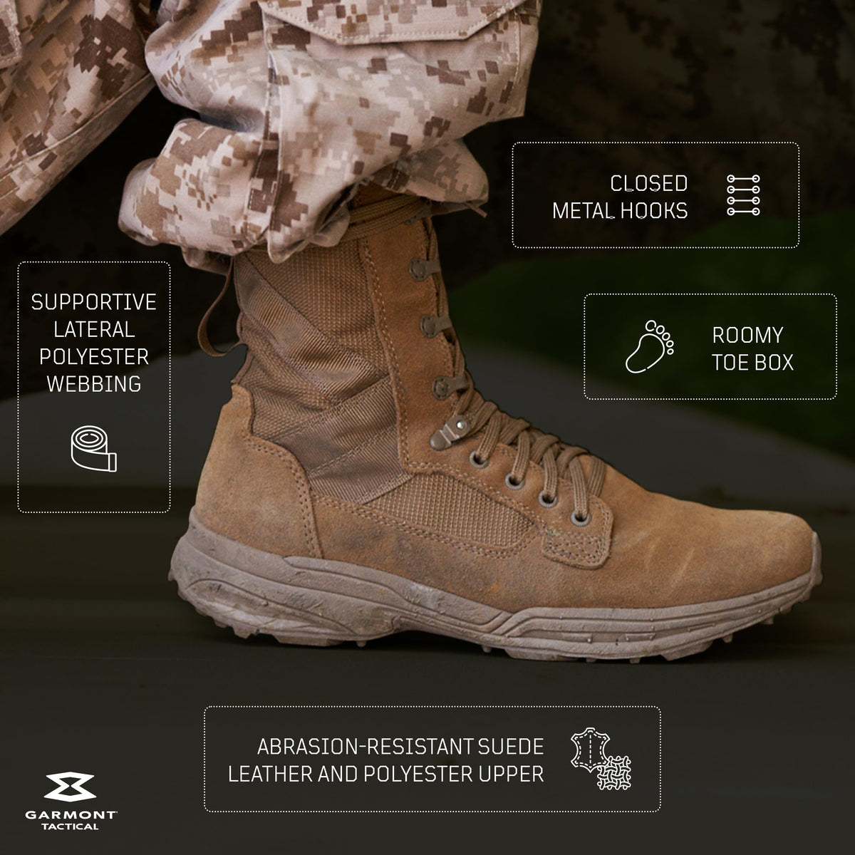 Suede Combat Boots N9209
