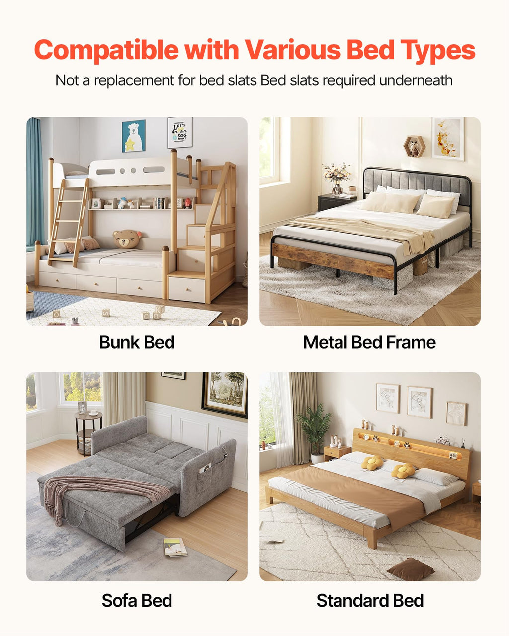 Cal King Size Foldable Bed Board L323193