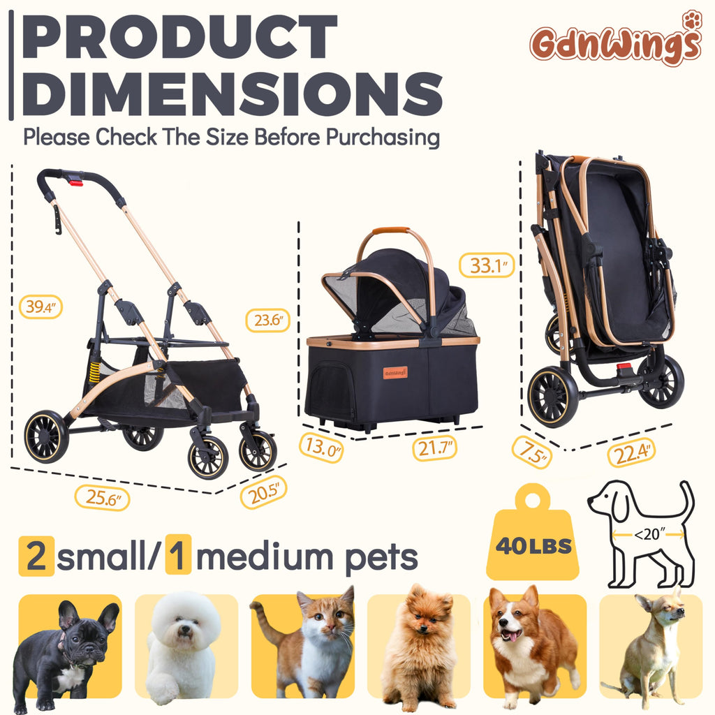 Pet Stroller for Small Dogs Cats U924228