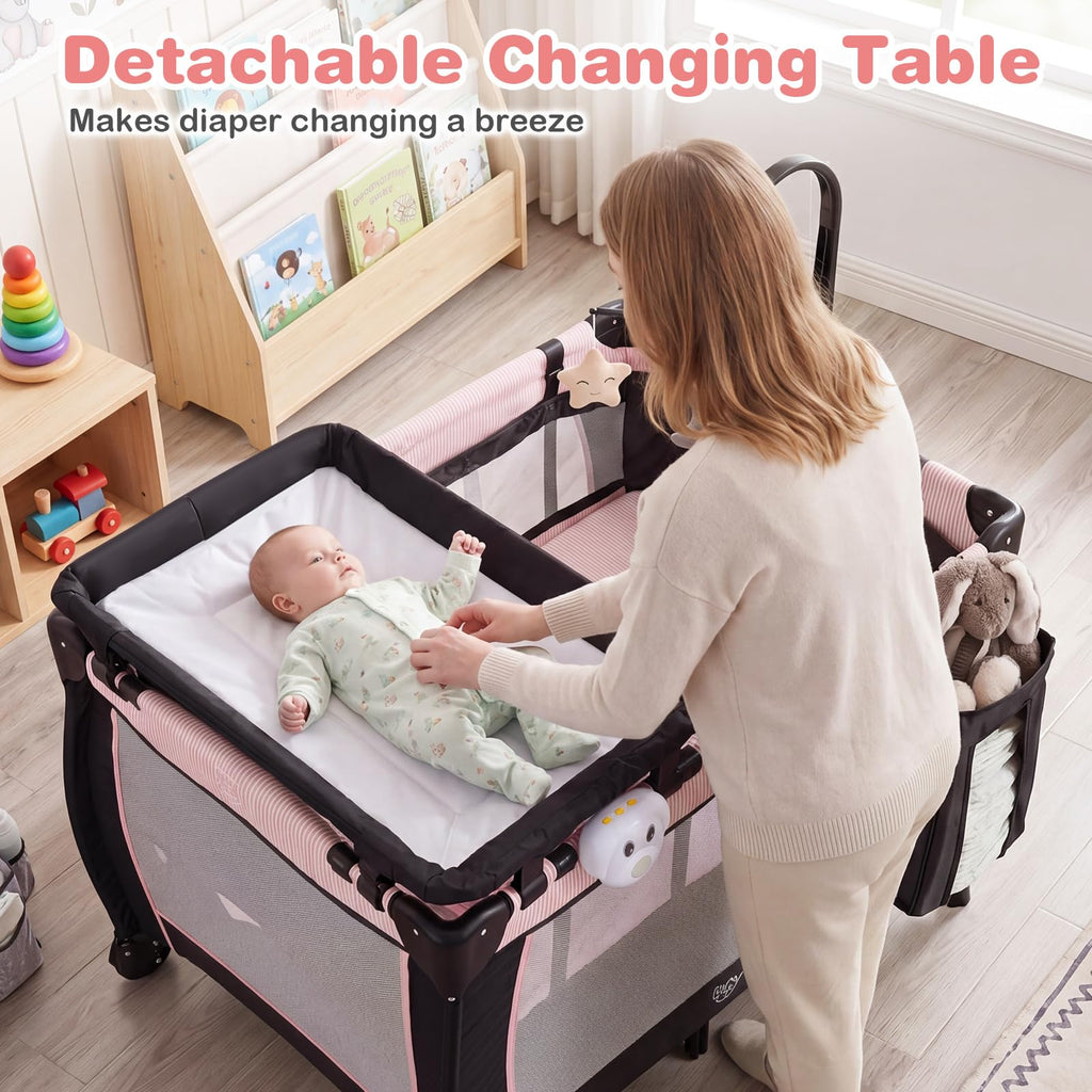 3 in 1 Pack and Play Portable Baby Playard with Bassinet C257