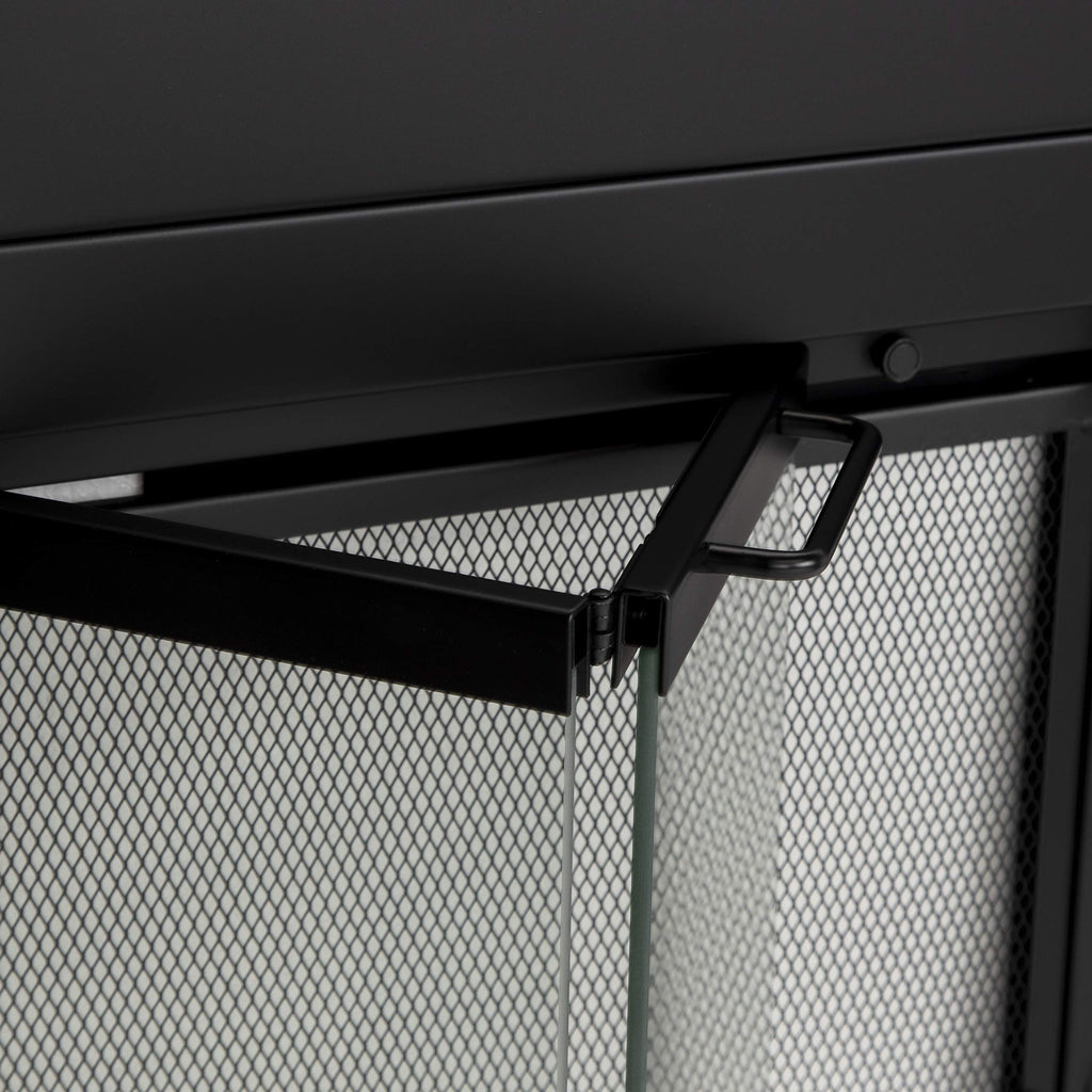 Black Medium Fireplace Screen D604642