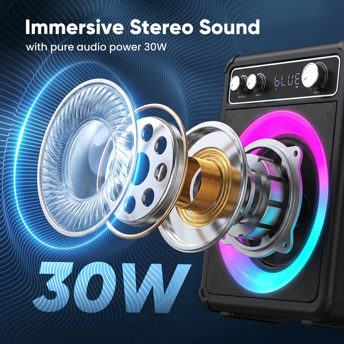 Karaoke Machine with 2 Wireless Mics R278