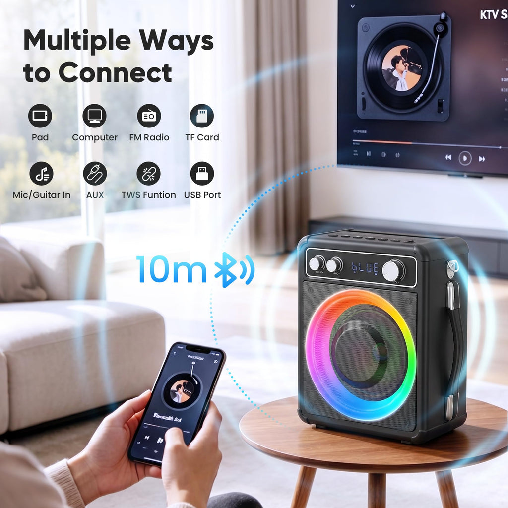 Karaoke Machine with 2 Wireless Mics R278