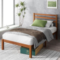 Twin Bamboo Platform Bed Frame with Headboard N9434