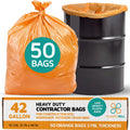 42-Gallon Heavy Duty Orange Contractor Bags 50-Count Y7970