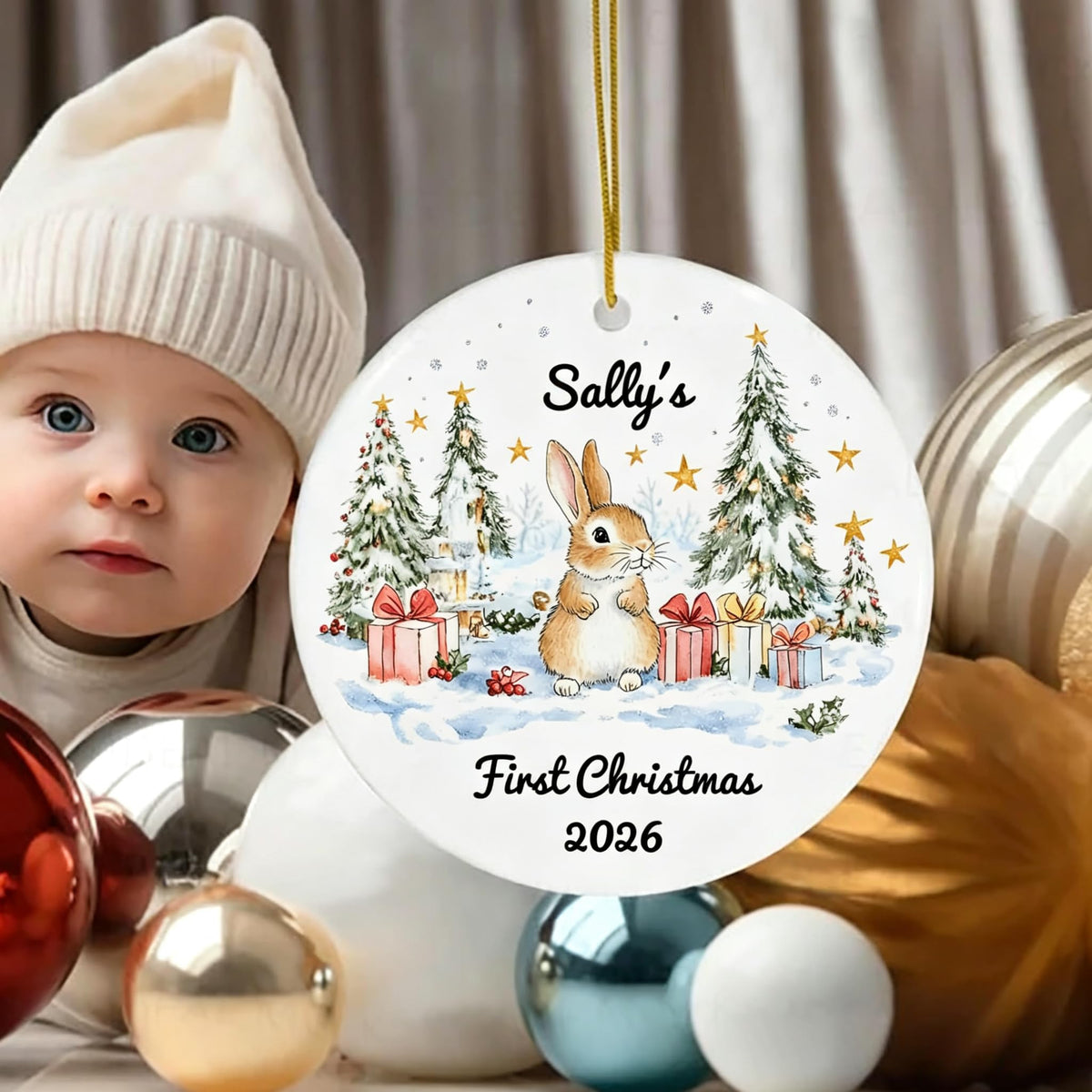 Baby First Christmas Ornament 2026 W303348