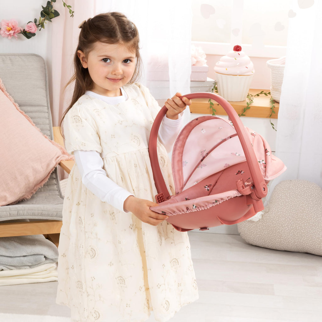Pink Convertible Doll Highchair Swing Bed Car Seat X89234