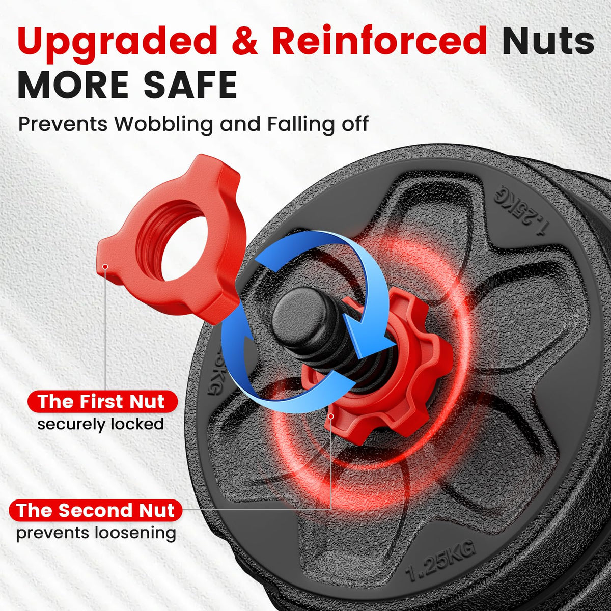 Adjustable 5-in-1 Dumbbell Set with Connector D218