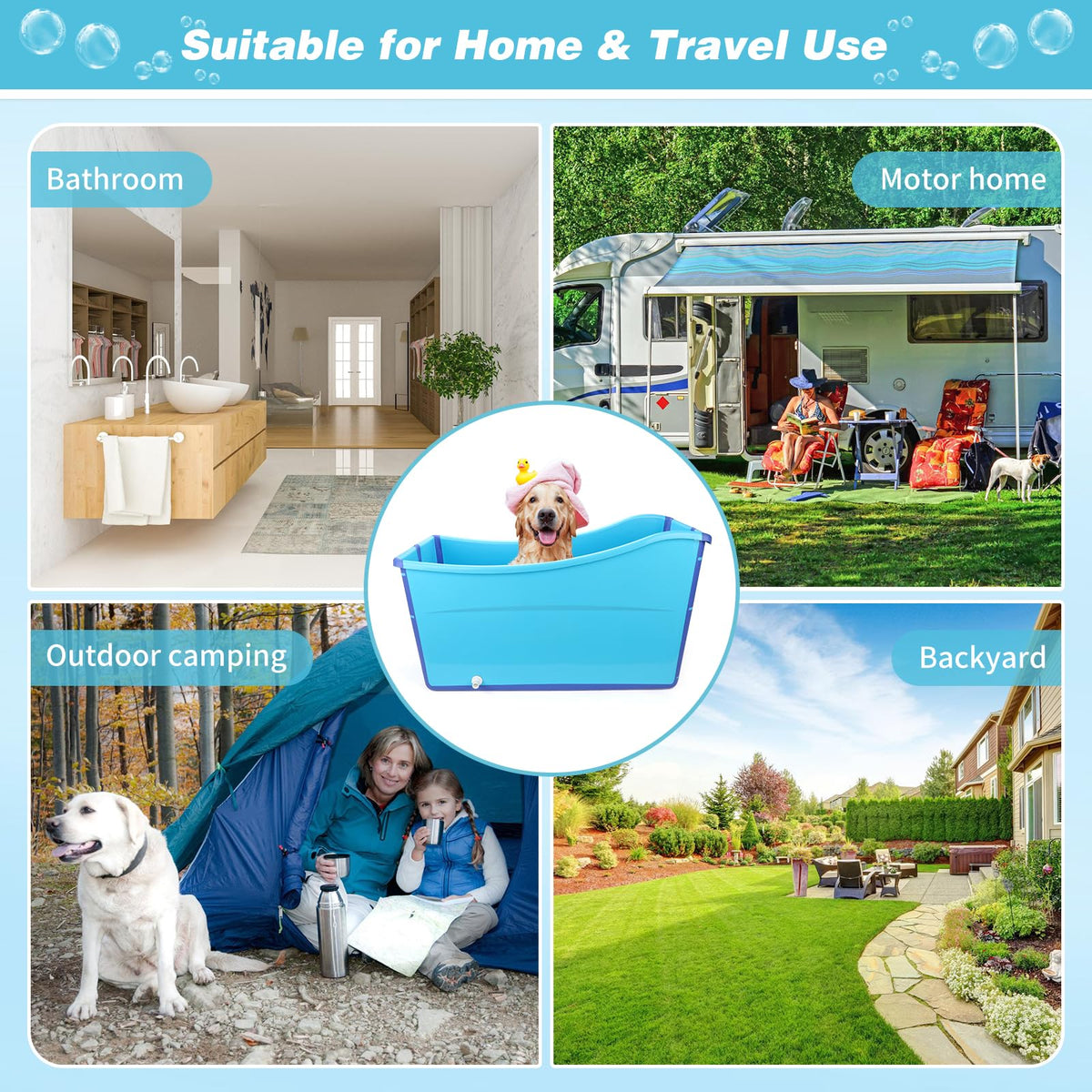 Foldable Dog Bathtub T87036