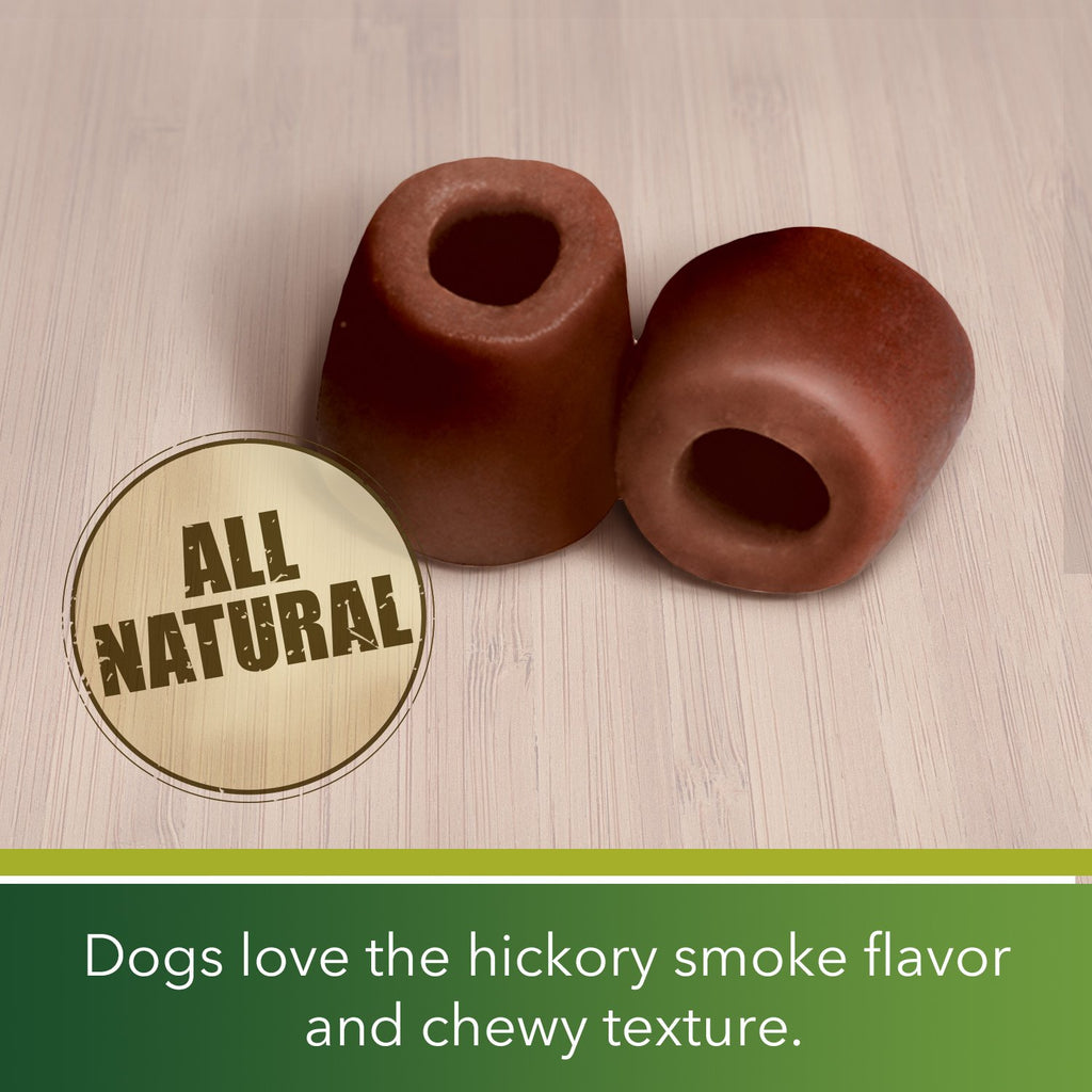 Hickory Smoke Tablet Size Dog Treats 30 Count Pack of 6 E627
