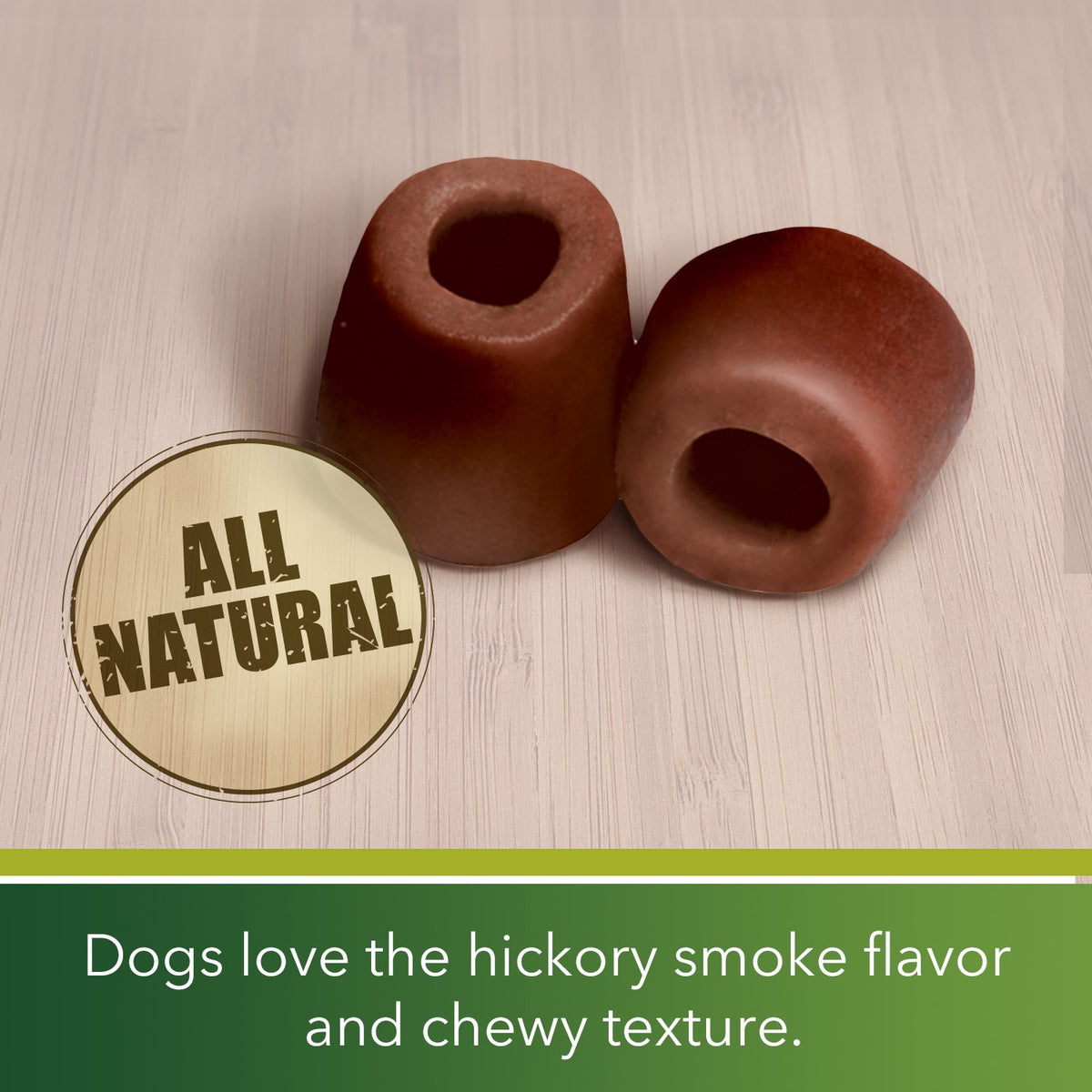 Hickory Smoke Tablet Size Dog Treats 30 Count Pack of 6 E627