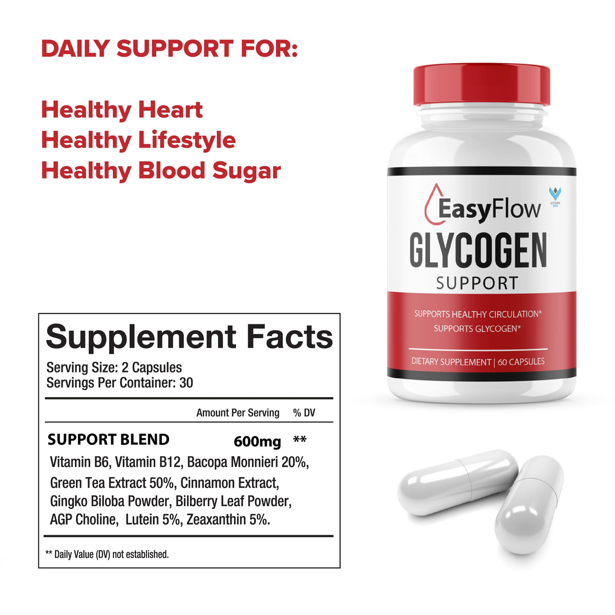60 Capsules Glycogen Support Supplement S9591