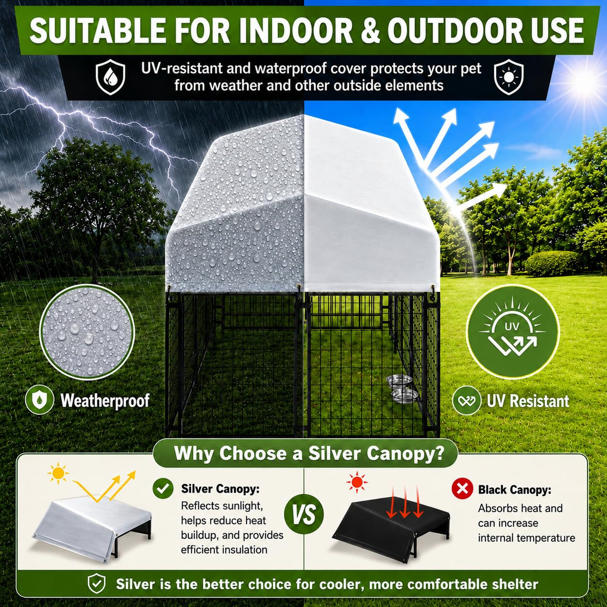 8x4x5FT Outdoor Dog Kennel G8649