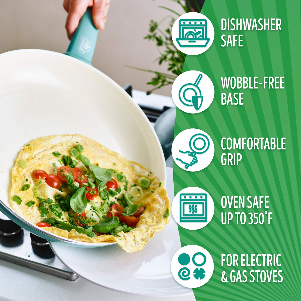 Ceramic Nonstick 12 Piece Cookware Set Y831405