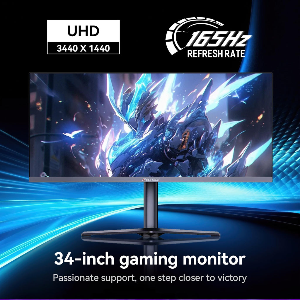 34 Inch Curved Ultrawide Gaming Monitor 21:9 WQHD 165Hz M2300