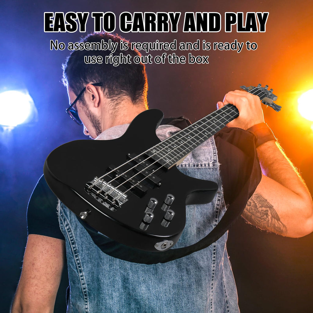 Electric Bass Guitar 4 String Kit Black K51158