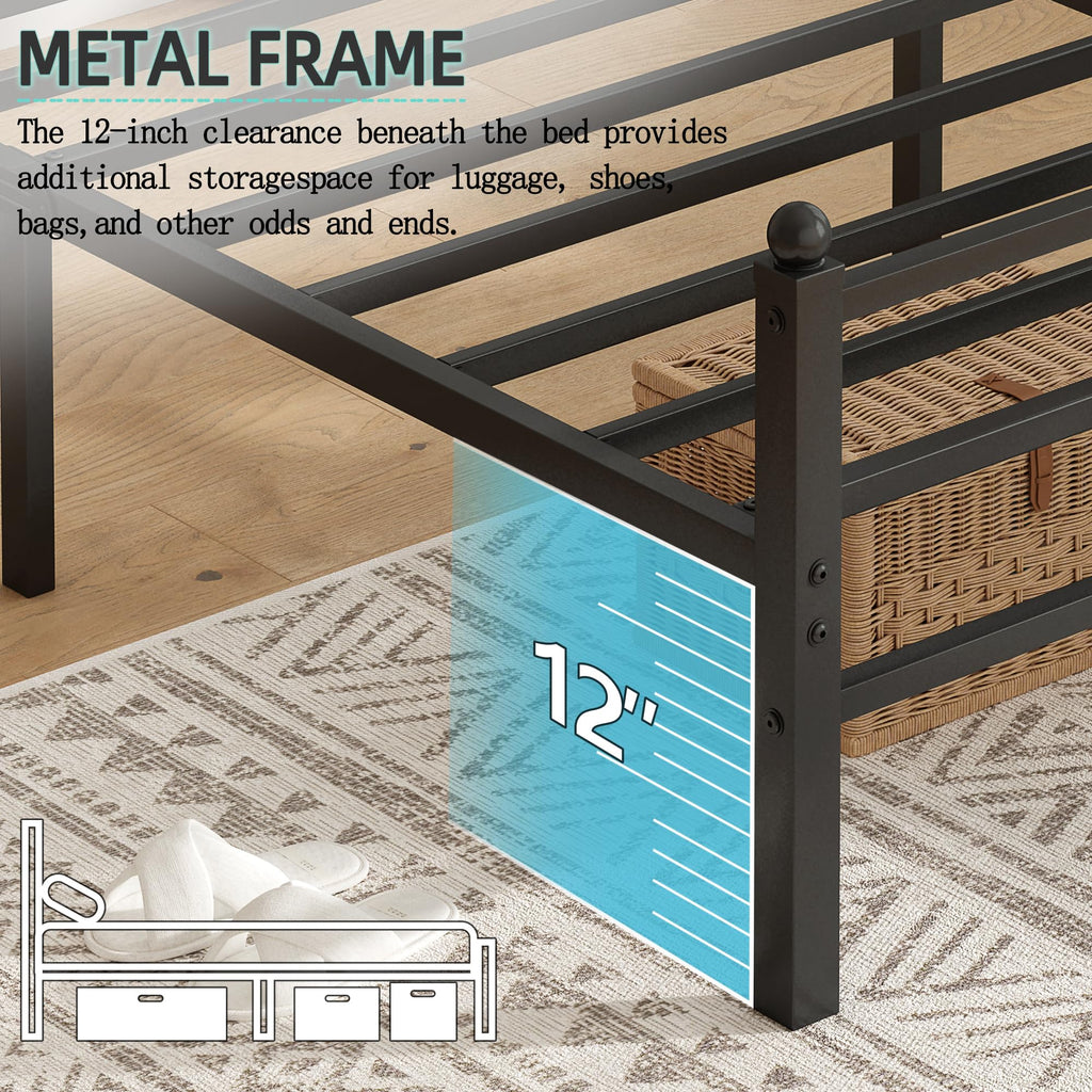 Black Full Size Bed Frame P678804